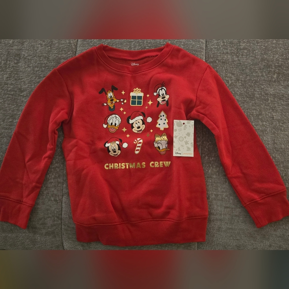 BNWT DISNEY for Jumping Beans Christmas sweatshirt sz. 5 (toddler/kids)